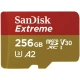 SanDisk Extreme 256GB 190mbps microSDXC UHS-I Memory Card (SDSQXAV-256G-GN6MN)